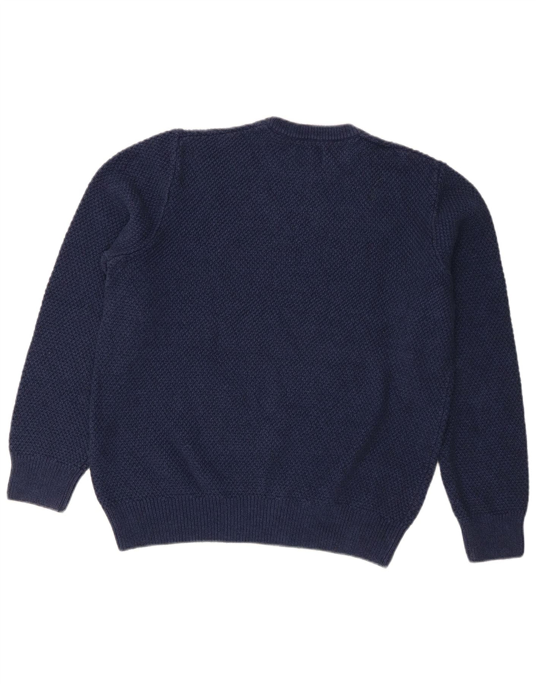 Suéter masculino Superdry com gola redonda, grande algodão azul marinho