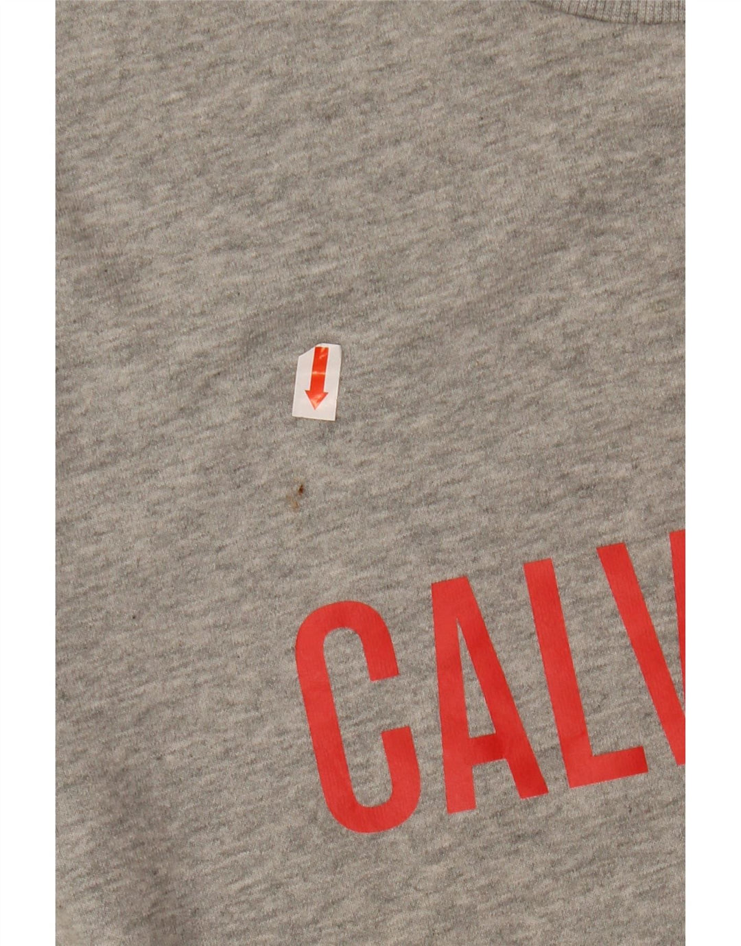 CALVIN KLEIN Suéter gráfico masculino com capuz cinza médio