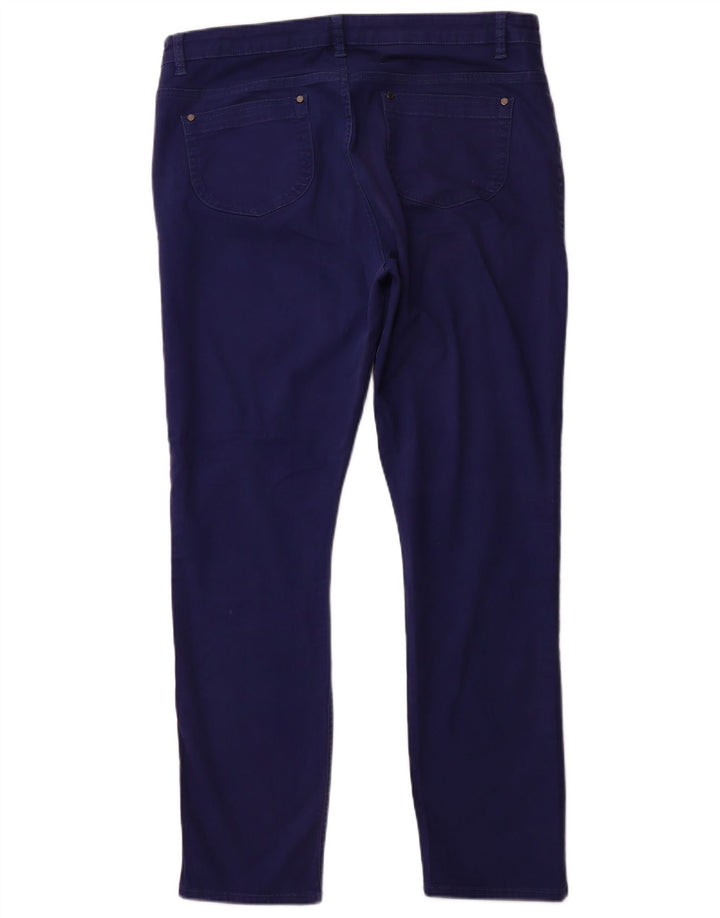 Calça jeans feminina cintura alta JAEGER UK 16 grande W36 L31 algodão azul