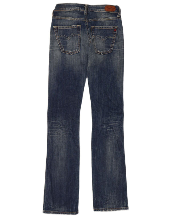Replay Jeans Feminino Slim Bootcut W25 L32 Azul Algodão