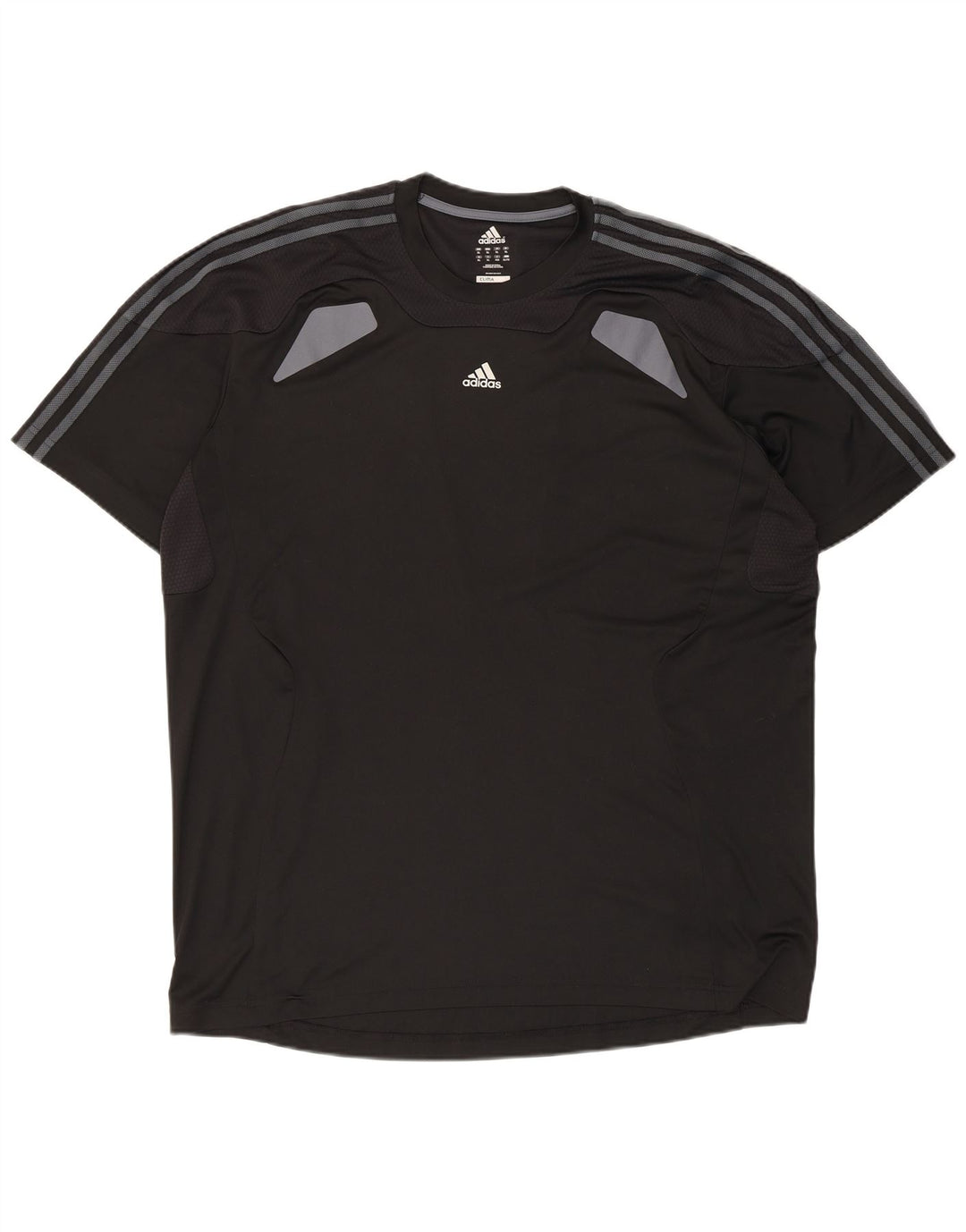 Adidas Masculino Climacool Camiseta Top XL Preto Colorblock Poliéster