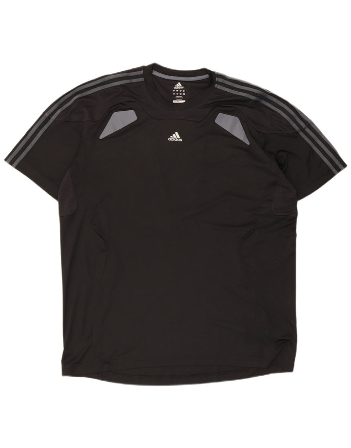 Adidas Masculino Climacool Camiseta Top XL Preto Colorblock Poliéster