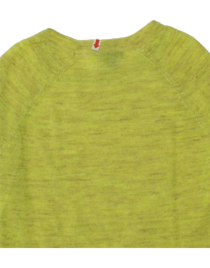 J. CREW Womens Boat Neck Jumper Sweater UK 2 2XS Yellow Cotton Vintage J. Crew and Second-Hand J. Crew from Messina Hembry 