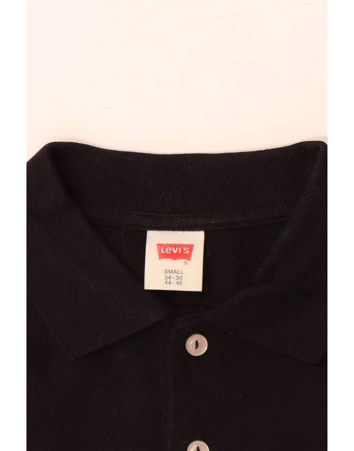 Camisa polo masculina LEVI'S pequena de algodão preto
