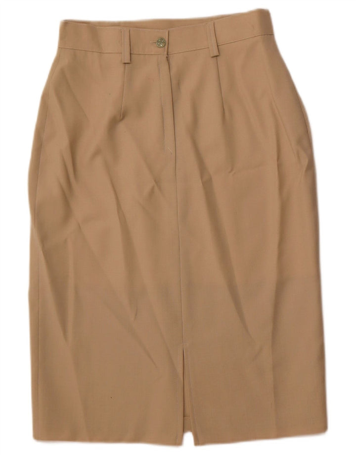 Saia lápis feminina VINTAGE IT 44 médio W28 lã marrom