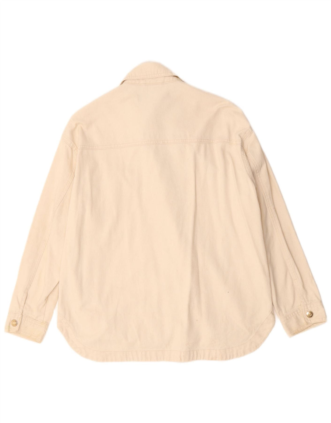 Jaqueta bomber feminina Zara UK 10 pequena algodão branco
