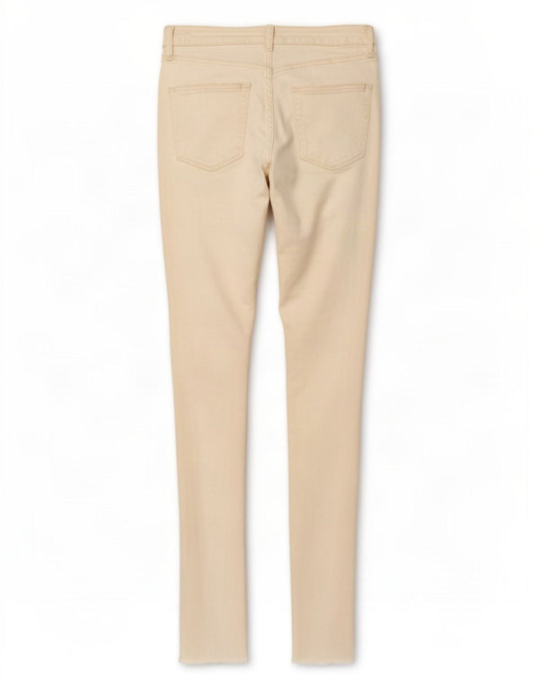 Topshop feminino Jamie Distressed jeans skinny W30 L29 algodão branco