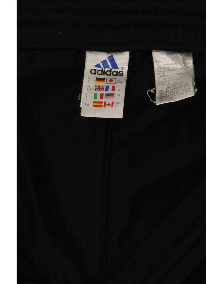 Calça de treino masculina Adidas Joggers UK 44/46 grande poliéster preto