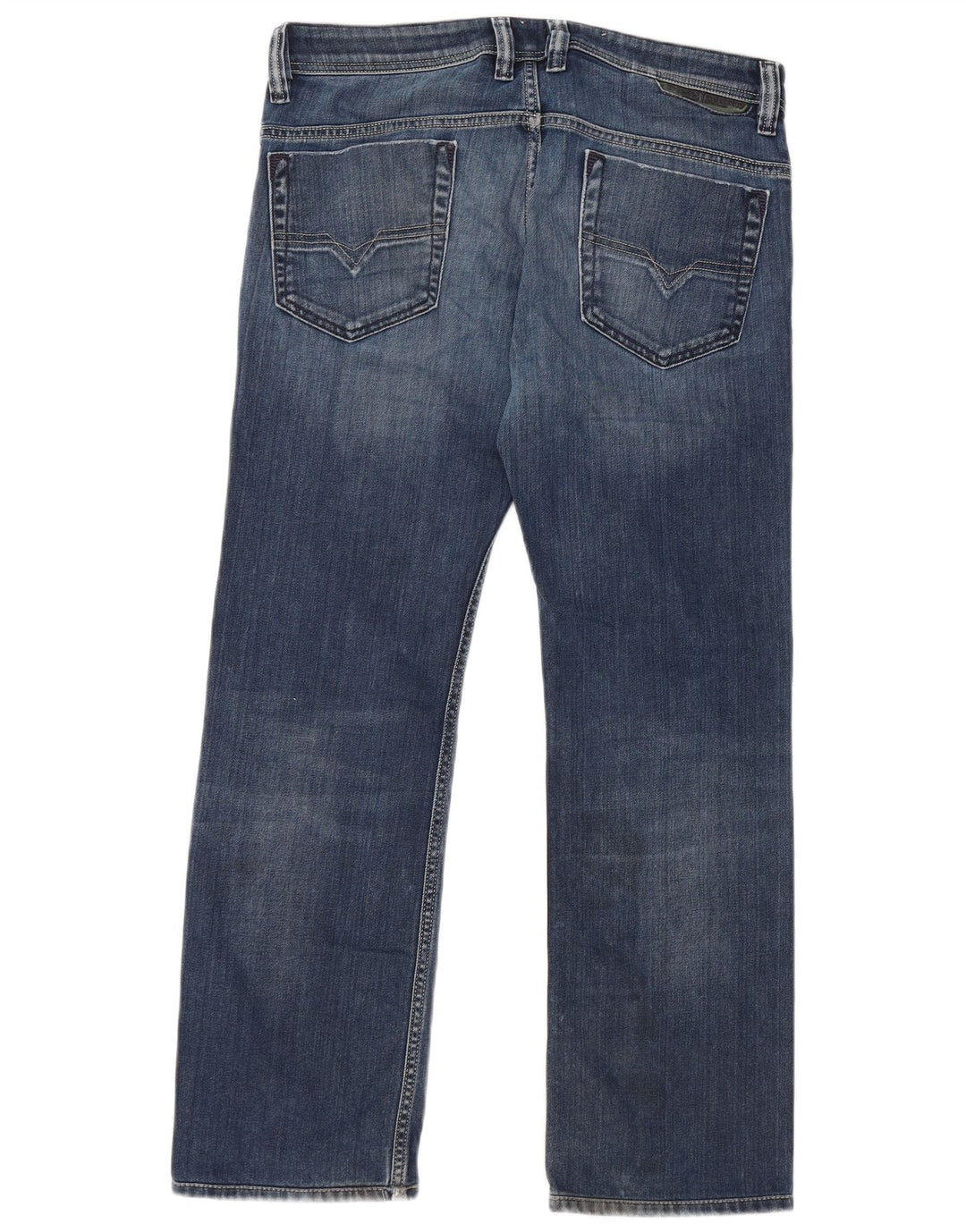 DIESEL Masculino Safado Regular Slim Straight Jeans W30 L27 Azul Algodão
