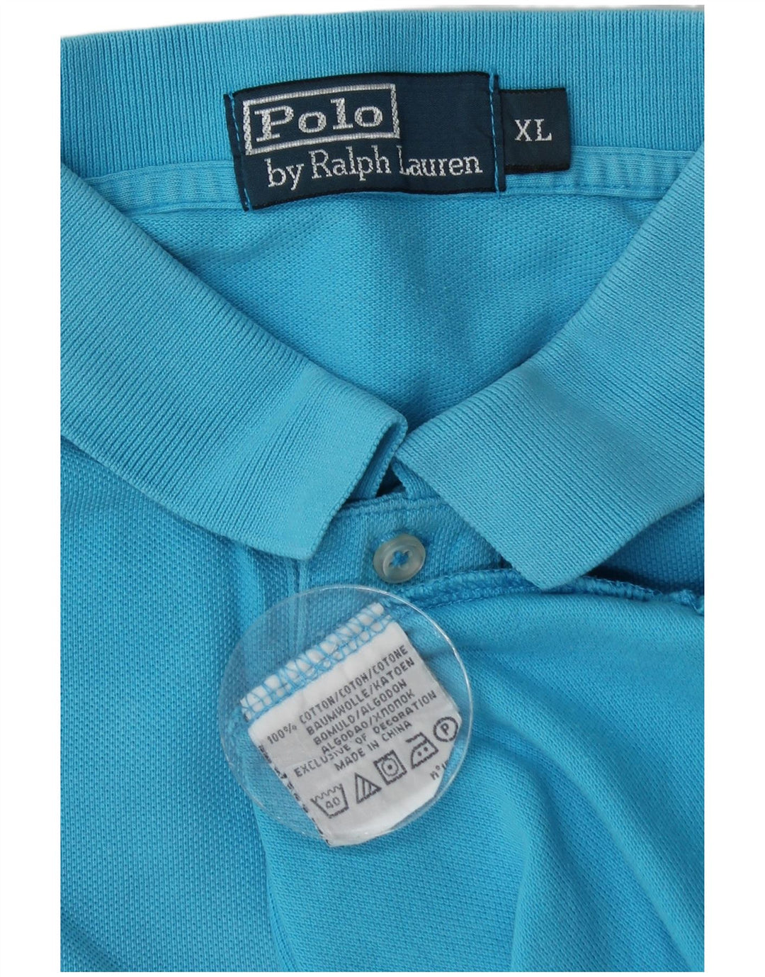 Camisa polo masculina POLO RALPH LAUREN XL azul algodão