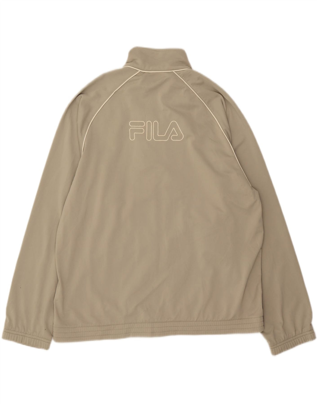 FILA Mens Tracksuit Top Jacket Medium Green Colourblock Polyester