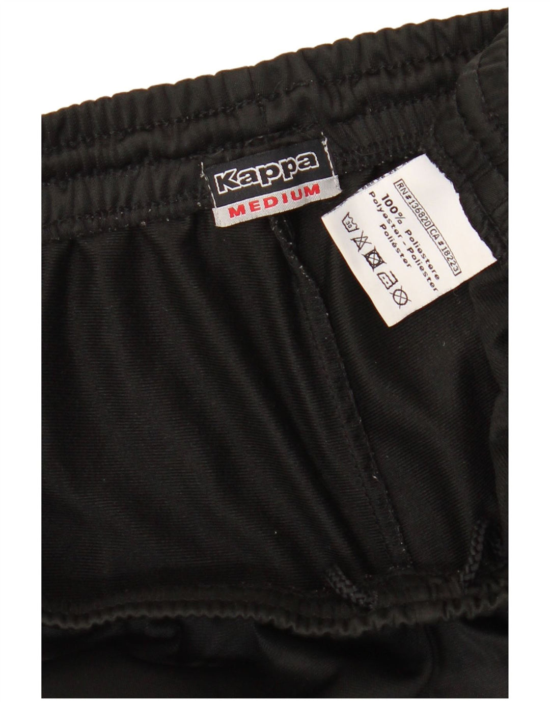 KAPPA Mens Tracksuit Trousers Joggers Medium Black Polyester