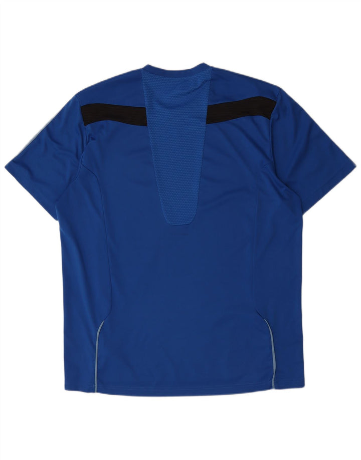 Camiseta masculina Adidas Top XL azul colorblock poliéster