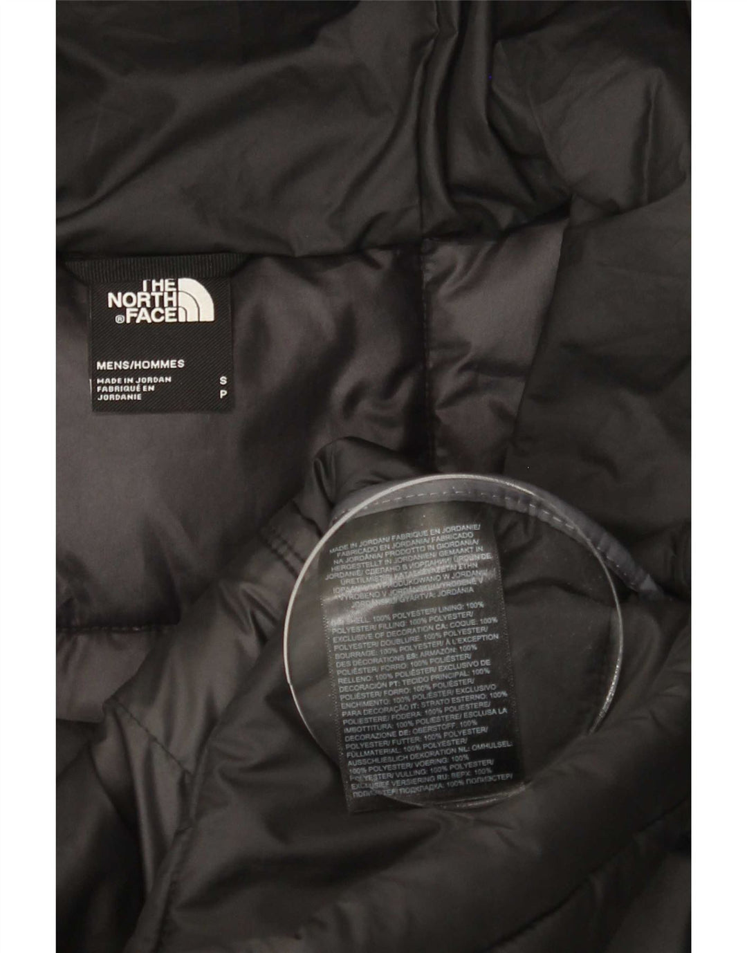 Jaqueta acolchoada masculina The North Face UK 36 poliéster preto pequeno