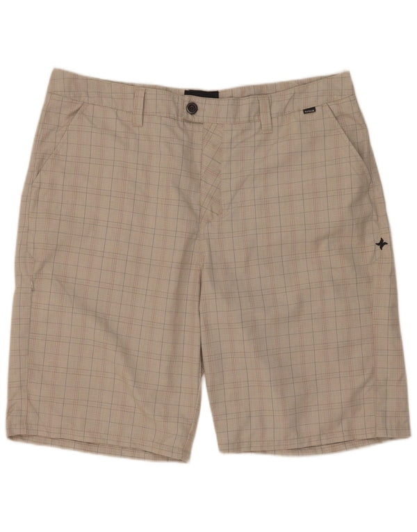 Shorts cargo masculino Hurley W38 XL cinza xadrez poliéster
