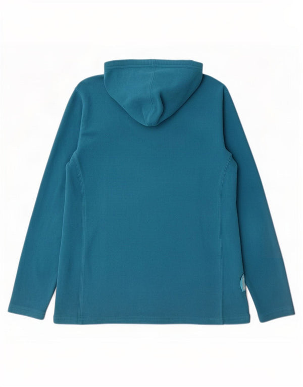 Mountain Warehouse Womens Hooded Zip Neck Fleece Jumper UK 16 Large Blue
