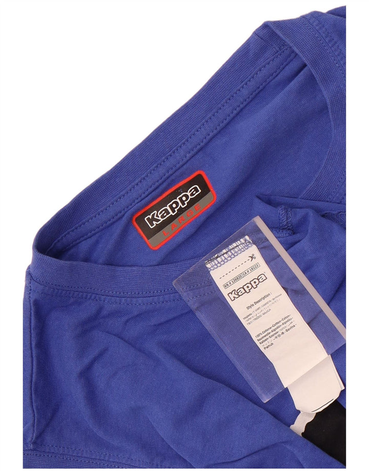 Top colete gráfico feminino Kappa UK 16 grande algodão azul