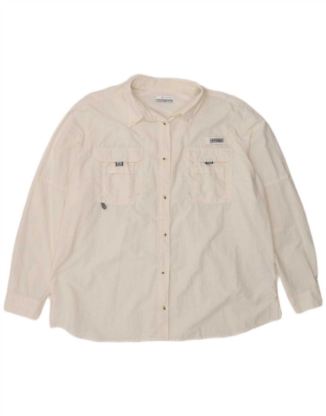 Camisa masculina de viagem Columbia 2XL nylon branco