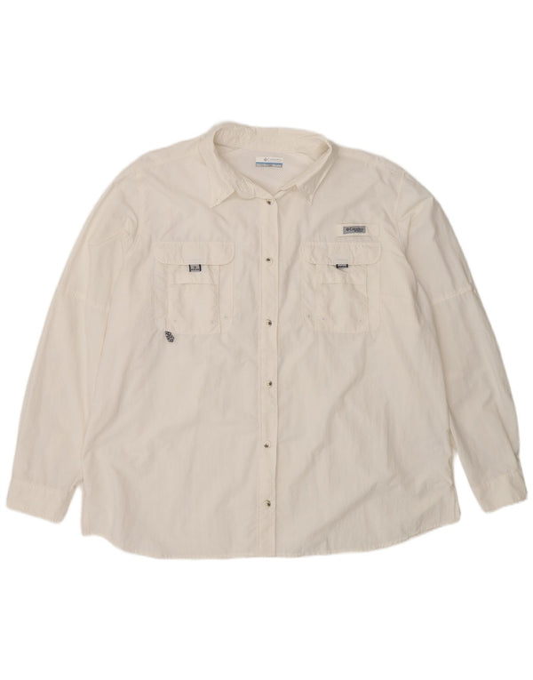 Columbia Mens Travel Shirt 2XL White Nylon