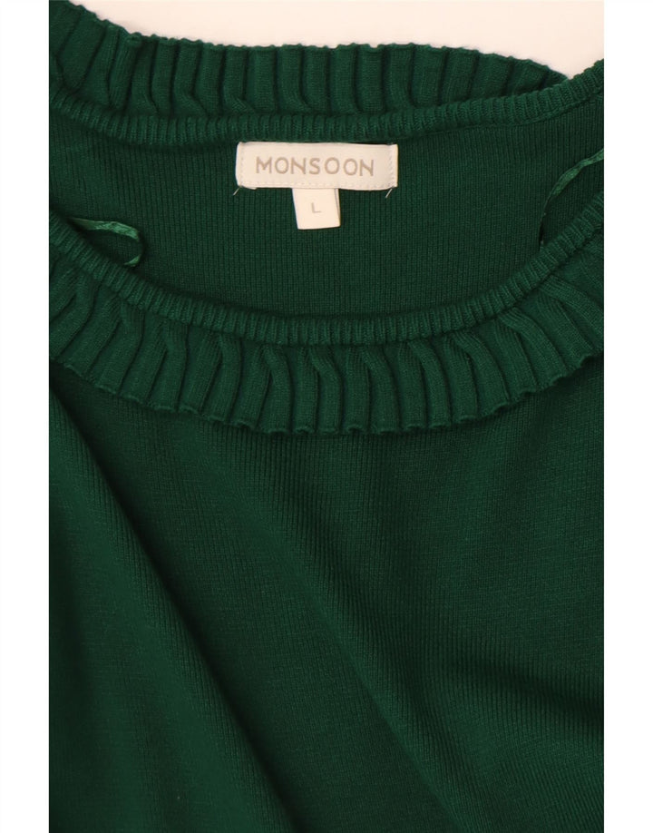 Vestido Jumper Feminino Monsoon Reino Unido 14 Grande Verde