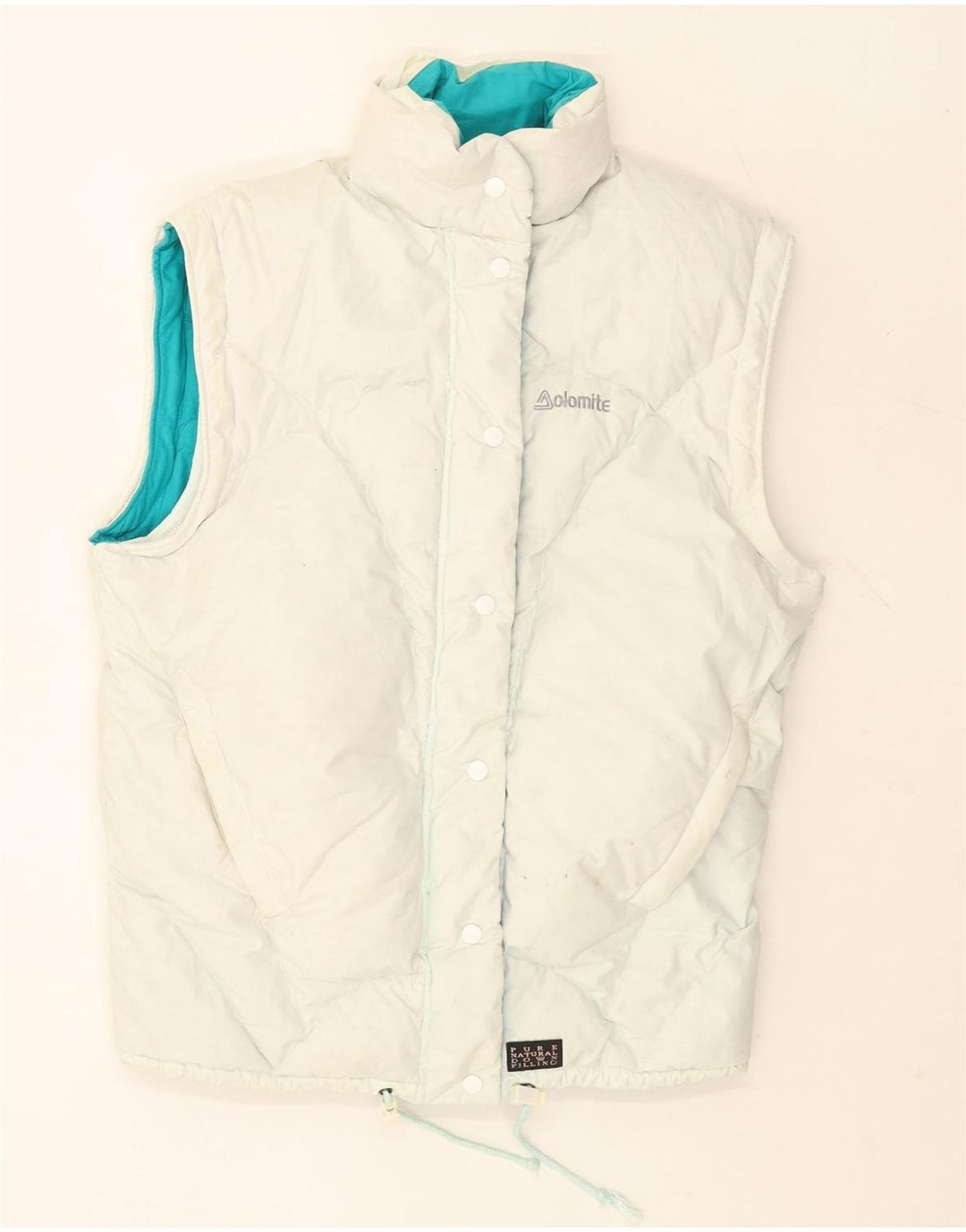 Colete acolchoado reversível feminino Dolomite UK 14 médio branco