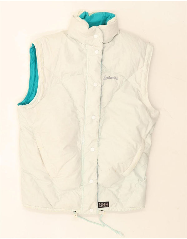 Colete acolchoado reversível feminino Dolomite UK 14 médio branco