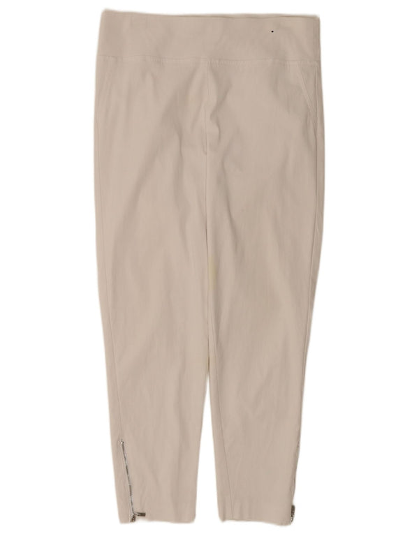 Leggings femininas Marks & Spencer Autograph Reino Unido 14 grande W34 viscose branca