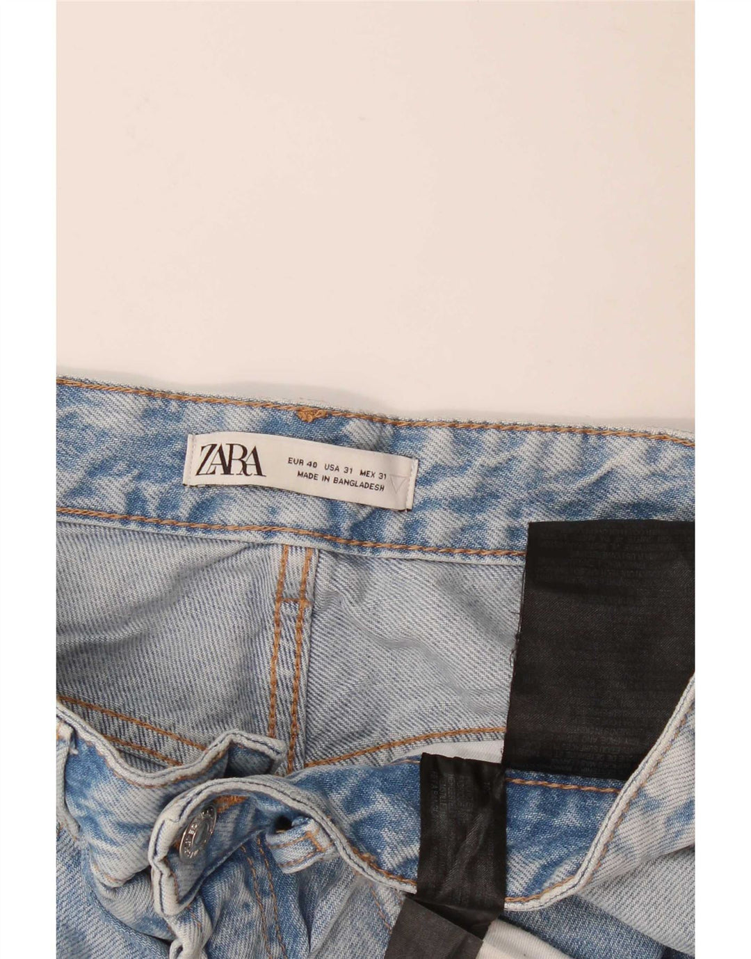Zara Mens Slim Cropped Jeans EU 40 Médio W31 L26 Azul