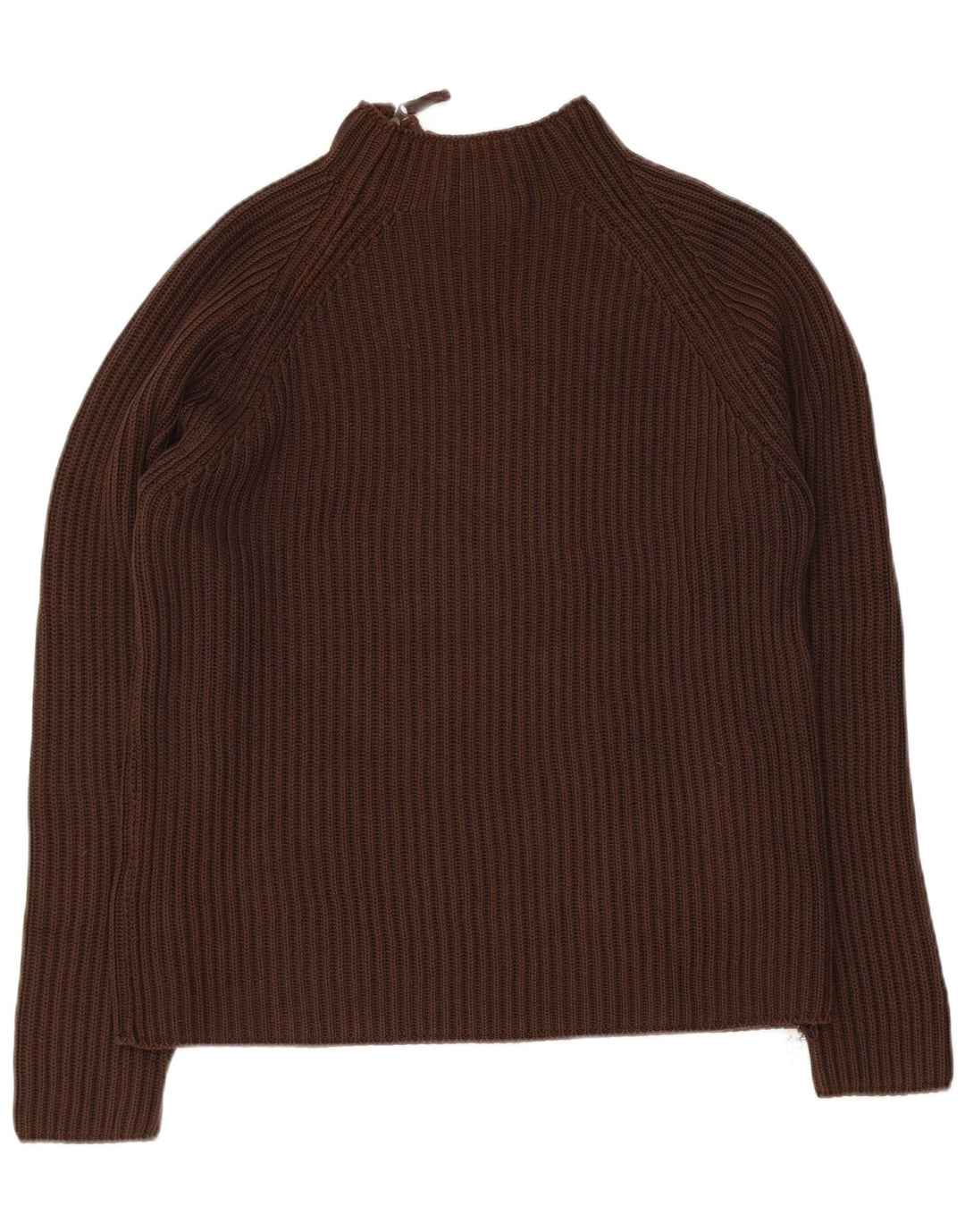 Suéter masculino Zara com zíper e gola grande marrom