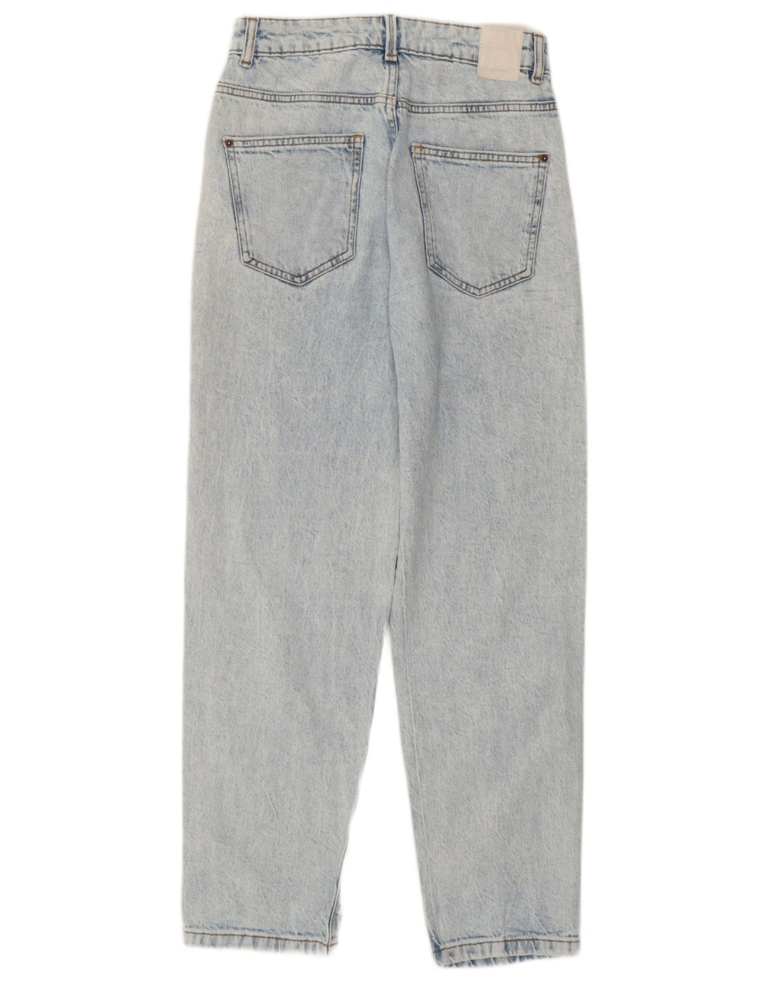 Zara Jeans feminino de cintura alta desgastado EU 36 XS W26 L27 algodão azul