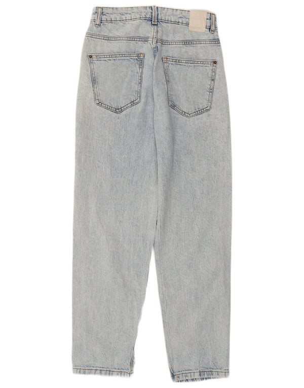 Zara Jeans feminino de cintura alta desgastado EU 36 XS W26 L27 algodão azul