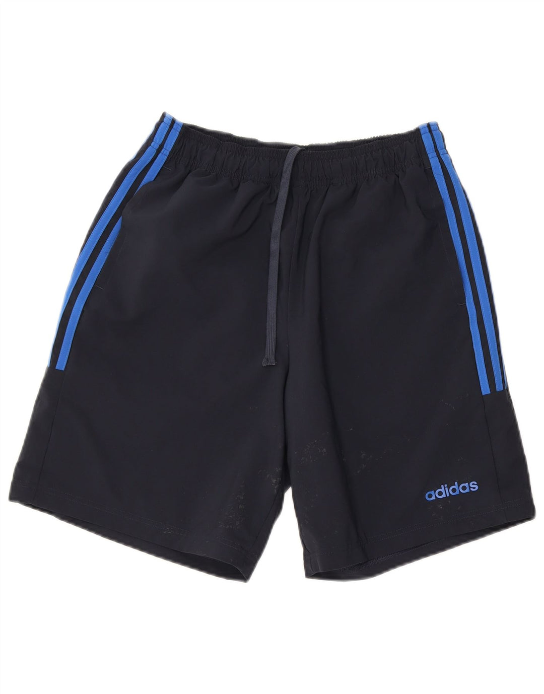 Shorts esportivos masculinos Adidas médio azul marinho poliéster