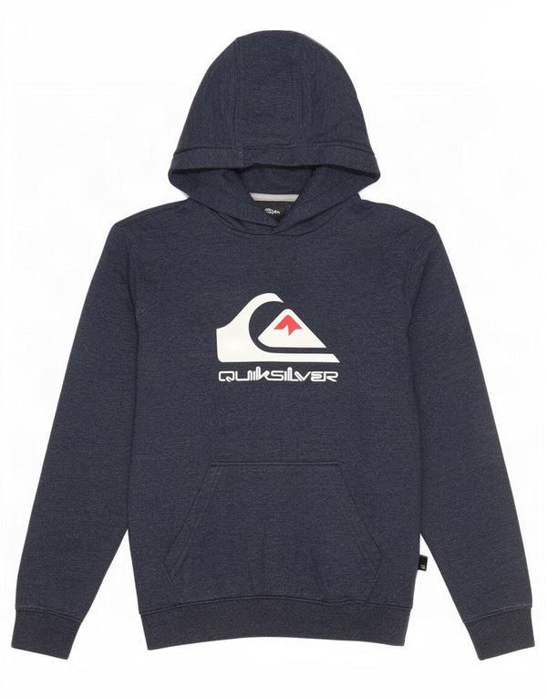 Quiksilver Boys Graphic Jumper com capuz 13-14 anos azul marinho algodão