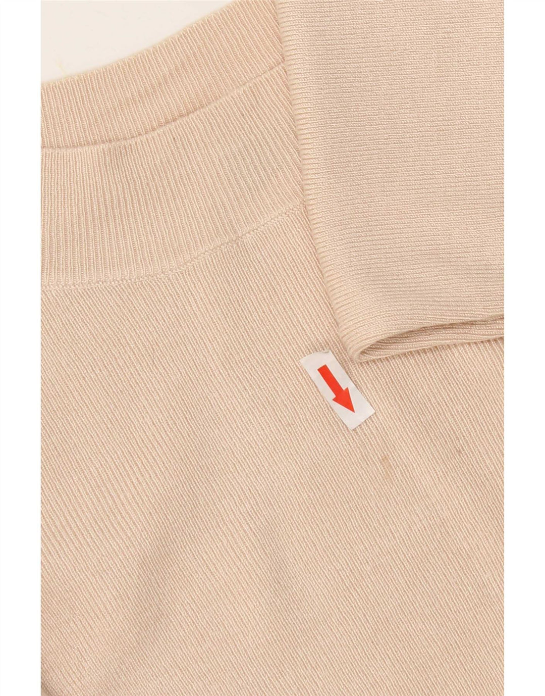 Top curto feminino Oasis manga 3/4 Reino Unido 12 viscose bege médio