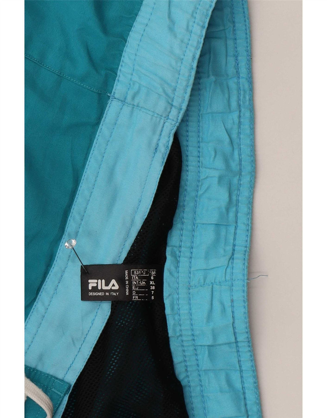 Shorts de natação masculino Fila XL azul colorblock poliéster