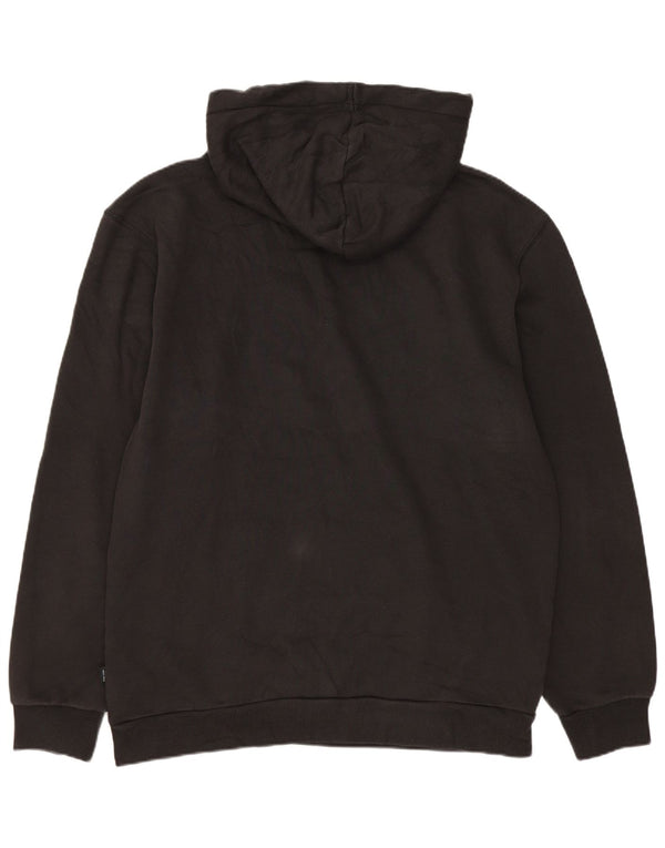 Puma masculino gráfico moletom com capuz médio algodão preto