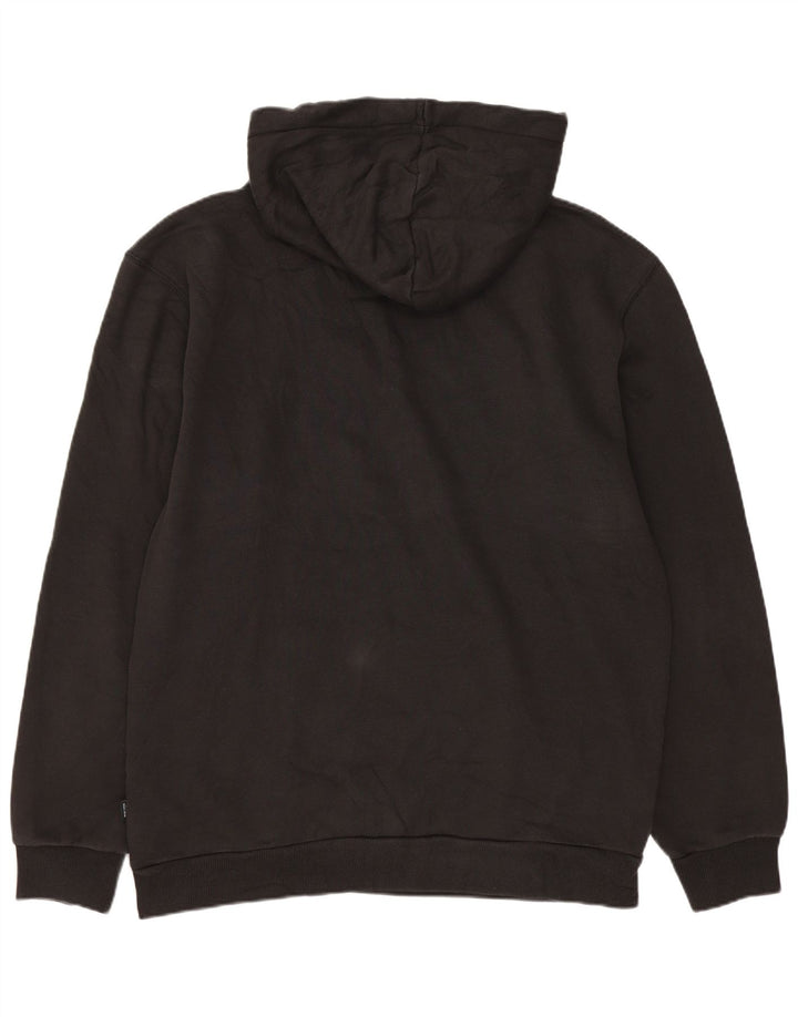 Puma masculino gráfico moletom com capuz médio algodão preto