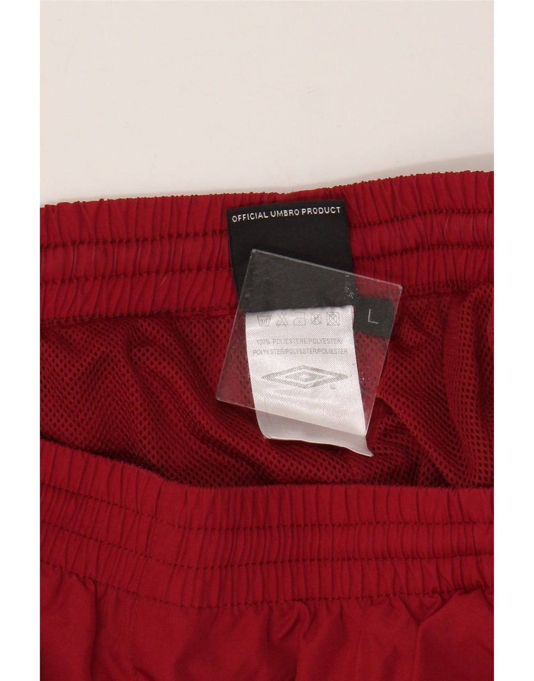 Calça de treino masculina Umbro Joggers grande poliéster colorblock vermelho