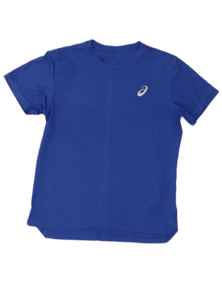 Camiseta masculina Asics Top pequeno azul poliéster