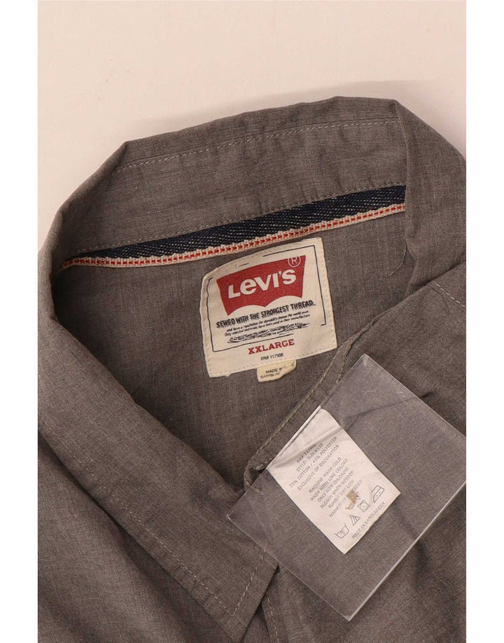 Camisa masculina Levi's 2XL algodão cinza