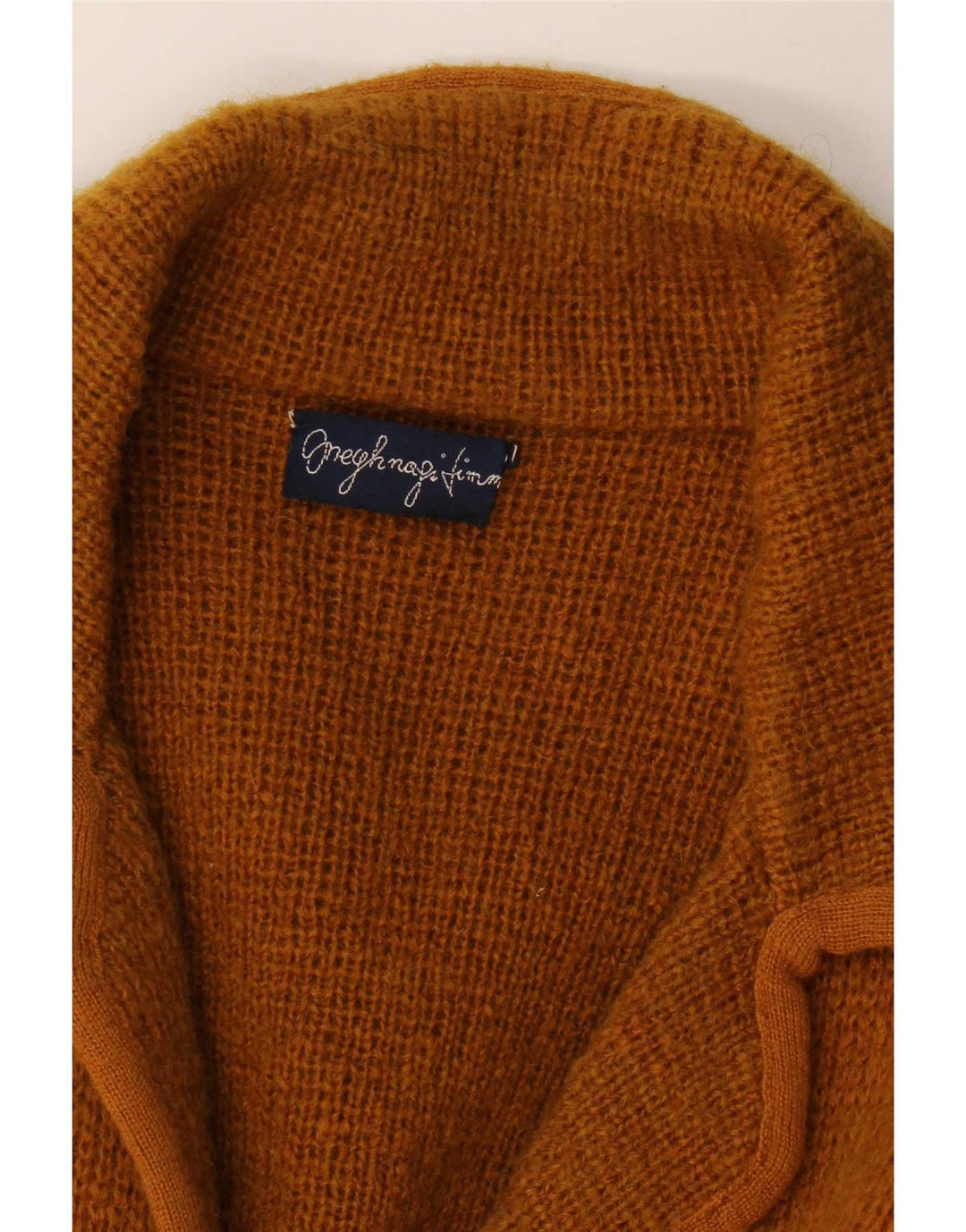 Jaqueta blazer feminina vintage de malha com 2 botões Reino Unido 14 marrom médio