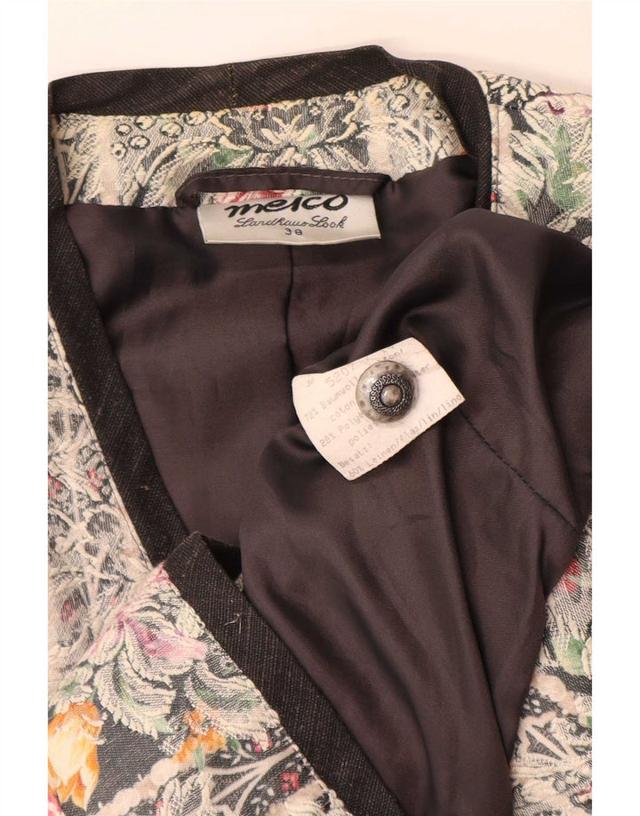 Jaqueta blazer feminina Meico com 4 botões EU 38 médio floral multicolorido