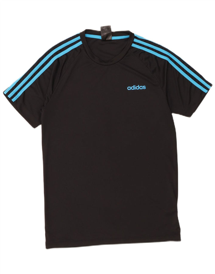 Adidas Mens Climalite Camiseta Top Pequeno Poliéster Preto