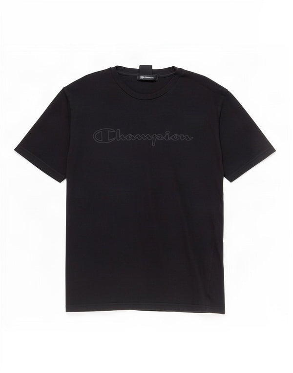 Camiseta masculina estampada Champion grande algodão azul marinho