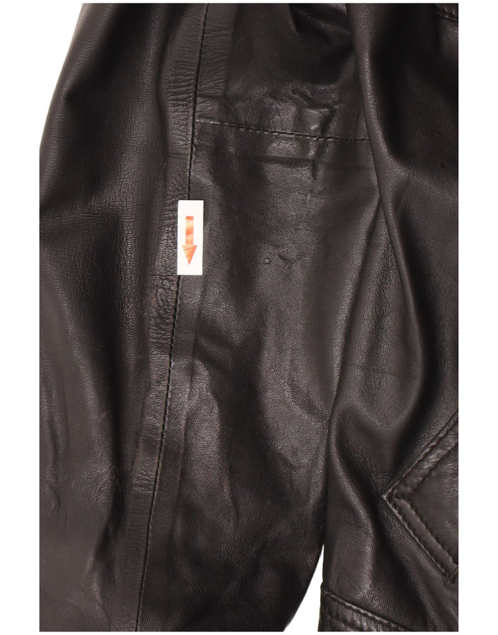 Jaqueta de couro com capuz feminina Street One UK 14 couro preto médio