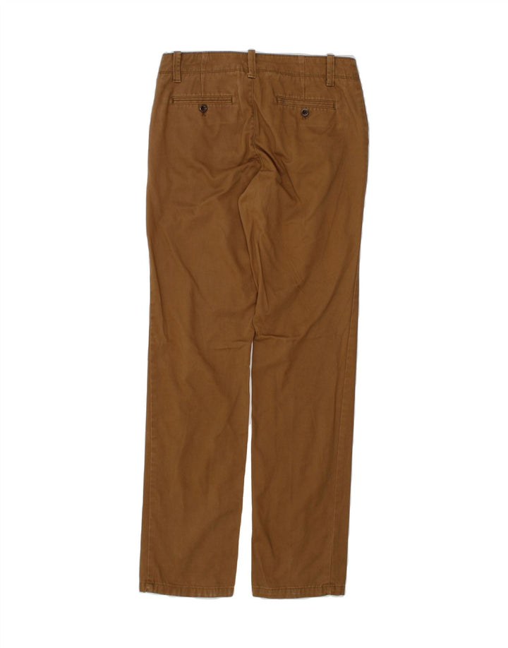 EDDIE BAUER Womens Straight Chino Trousers US 2 XS W30 L34 Brown Cotton Vintage Eddie Bauer and Second-Hand Eddie Bauer from Messina Hembry 