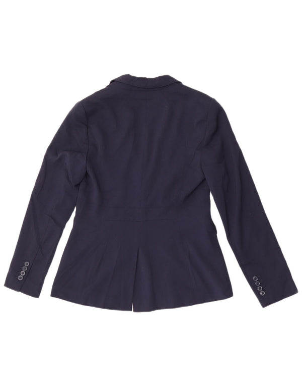 Jaqueta blazer feminina de 1 botão Marks & Spencer Reino Unido 10 pequena azul marinho