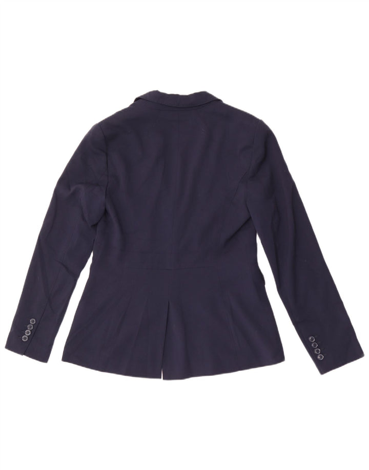 Jaqueta blazer feminina de 1 botão Marks & Spencer Reino Unido 10 pequena azul marinho
