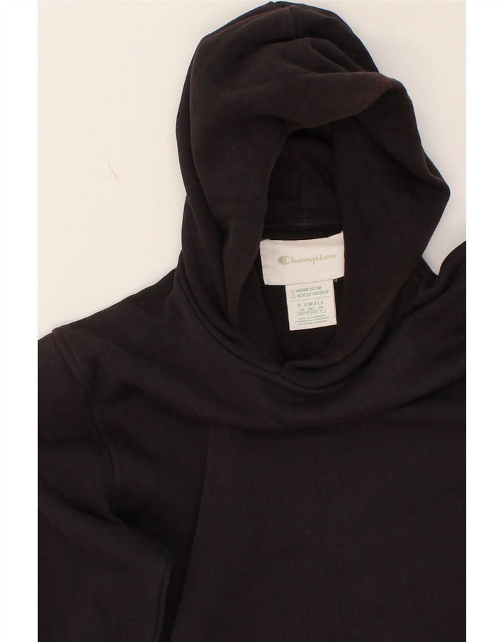 CHAMPION Mens Hoodie Jumper XS Black Cotton Vintage Champion and Second-Hand Champion from Messina Hembry 