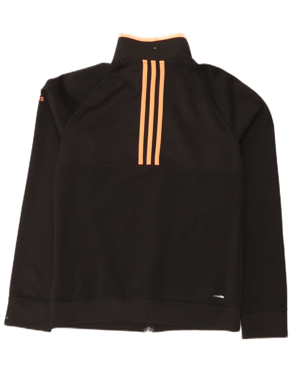 Adidas Womens Climalite Tracksuit Top Jacket UK 12/14 Médio Preto